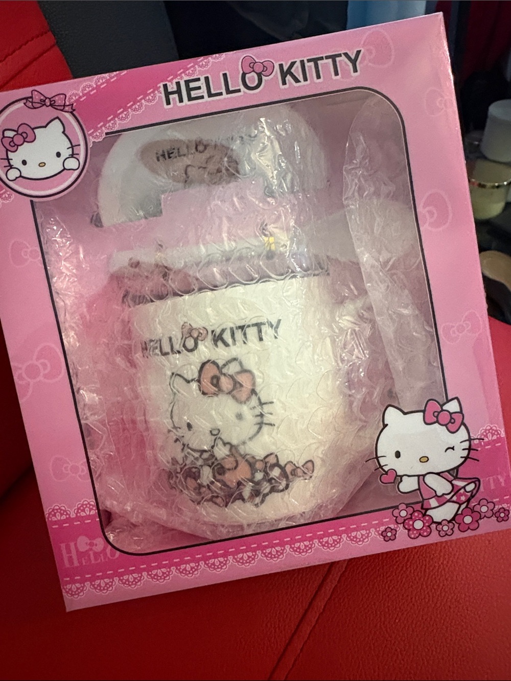 Hello Kitty Pink and White Ceramic Mug Gift Set
